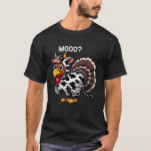 Turkey Moo Funny Thanksgiving Tシャツ (正面)