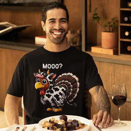 Turkey Moo Funny Thanksgiving Tシャツ