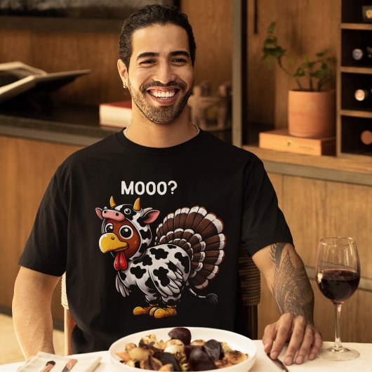 Turkey Moo Funny Thanksgiving Tシャツ