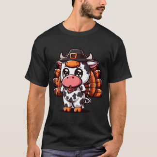 Turkey Moo Funny Thanksgiving Tシャツ
