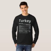 Turkey Nutrition Facts Family  Thanksgiving Christ Tシャツ (正面フル)