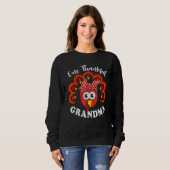 Turkey One Thankful Grandma Fall Autumn Thanksgivi スウェットシャツ (正面フル)