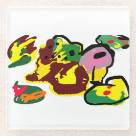 Turkey paint  ガラスコースター