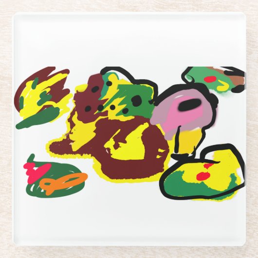 Turkey paint  ガラスコースター (正面)