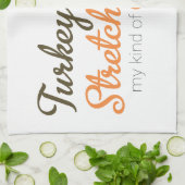 Turkey, Pie & Stretchy Pants キッチンタオル (折り畳み)