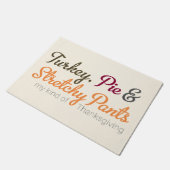Turkey, Pie & Stretchy Pants ドアマット (アングル)