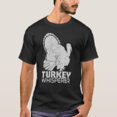 Turkey Pilgrim Farmer Animal  Hunting Distressed Tシャツ (正面)