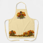  Turkey Pilgrim Thanksgiving  エプロン (正面)