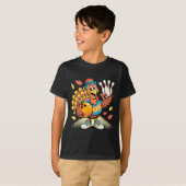 Turkey Playing Bowling Thanksgiving Turkey Tail Bo Tシャツ (正面フル)