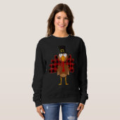 Turkey Red Plaid Thanksgiving Day   Boys Girls スウェットシャツ (正面フル)