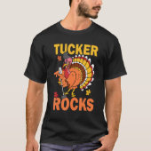 Turkey Rocks Autumn Fall Y'all Thanksgiving Retro  Tシャツ (正面)