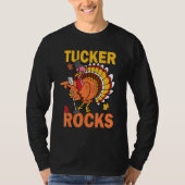 Turkey Rocks Autumn Fall Y'all Thanksgiving Retro  Tシャツ (正面)