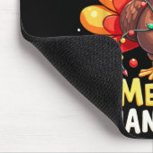 Turkey Santa Happy Merry Thanksmas Thanksgiving Ch マウスパッド (コーナー)