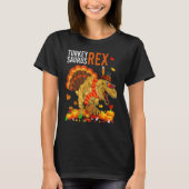 Turkey Saurus Rex  Pilgrim Dinosaur Kids Thanksgiv Tシャツ (正面)