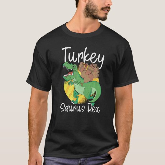 Turkey Saurus Rex Thanks Giving  Rex Thanksgiving Tシャツ (正面)