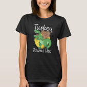 Turkey Saurus Rex Thanks Giving  Rex Thanksgiving Tシャツ (正面)