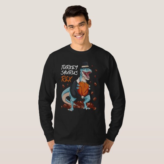 Turkey Saurus Rex Thanks Giving  Rex Thanksgiving Tシャツ (正面フル)