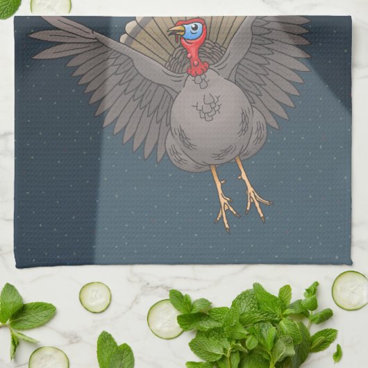 Turkey Saved By Aliens キッチンタオル (折り畳み)