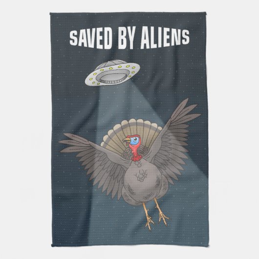 Turkey Saved By Aliens キッチンタオル (縦)