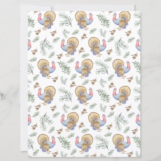 Turkey Scrapbook Paper (裏面)