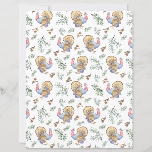 Turkey Scrapbook Paper (正面)