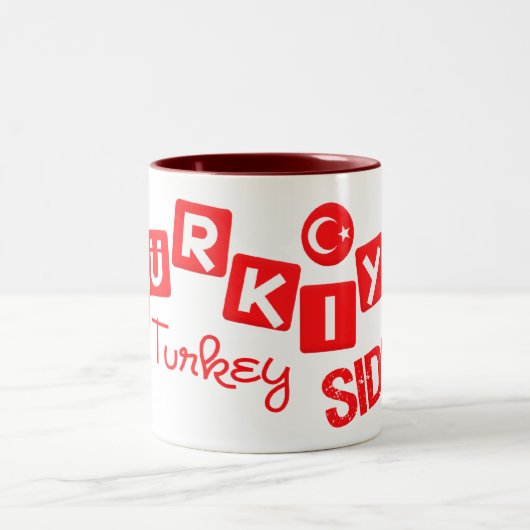 TURKEY SIDE mug – 選択スタイル&カラー ツートーンマグカップ (中央)