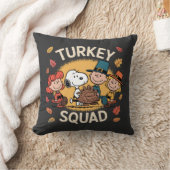 Turkey Squad Funny Cartoon Friends Thanksgiving クッション (ブランケット)