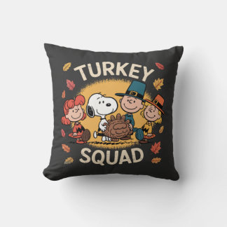 Turkey Squad Funny Cartoon Friends Thanksgiving クッション
