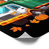 Turkey Sungles Driving Garge Truck Thanksgiving Dr ポスター (角)