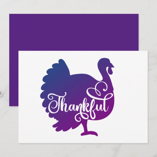 Turkey Thankful      招待状 (正面/裏面)