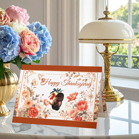 Turkey Thanksgiving Wishes サンキューカード