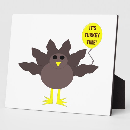 Turkey Time Thanksgiving Plaque フォトプラーク (側面)