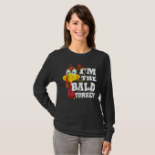 Turkey Trot I'm The Bald Turkey Family Thanksgivin Tシャツ (正面フル)