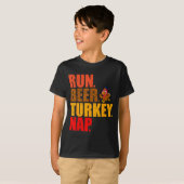 Turkey Trot Running Thanksgiving Run Beer Nap  Tシャツ (正面フル)