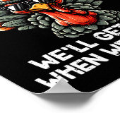 Turkey Trot Squad Funny Thanksgiving Running Costu ポスター (角)