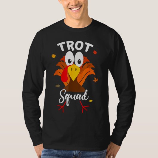 Turkey Trot Squad Funny Thanksgiving Running Famil Tシャツ (正面)