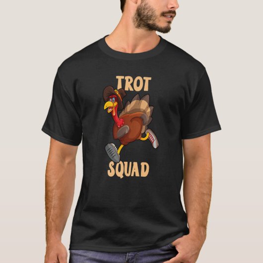 Turkey Trot Squad Thanksgiving Day 5K Run Pilgrim Tシャツ (正面)