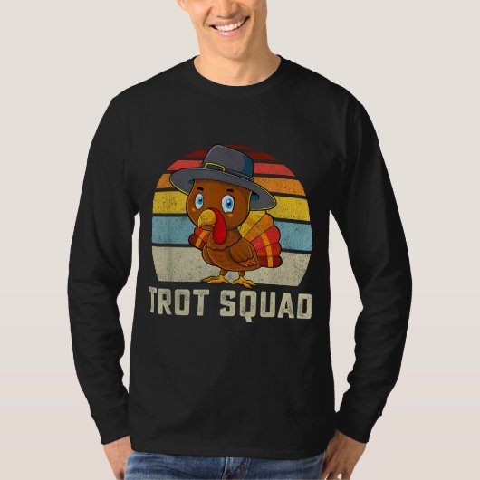 Turkey Trot Squad Thanksgiving Run Costume Men Wom Tシャツ (正面)