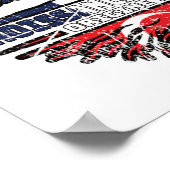 Turkey Turkish French France Tree Roots Flag ポスター (角)