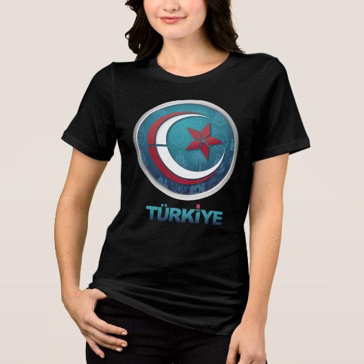 Turkey Turkiye Europe Asia トライブレンドTシャツ (正面)