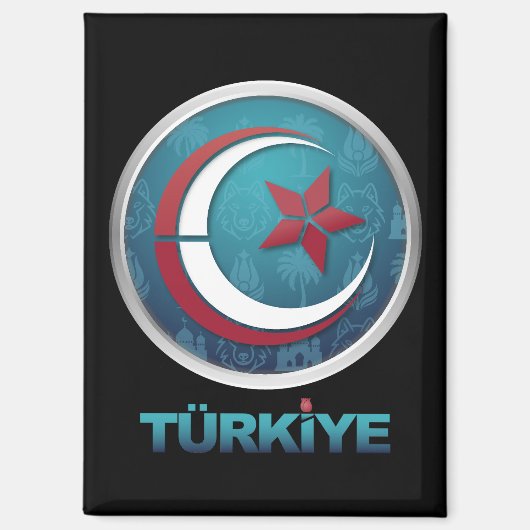 Turkey Turkiye Europe Asia マグネット (正面)