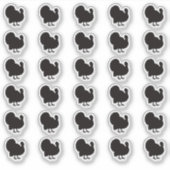 Turkey Wedding Place Card Food Meal Menu Choice シール (正面)