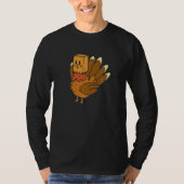 Turkey With Cat Costume Thanksgiving Funny Premium Tシャツ (正面)