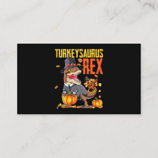TurkeysaurusレックスダブトルコTRex恐竜サンクスシ 名刺 (裏面)
