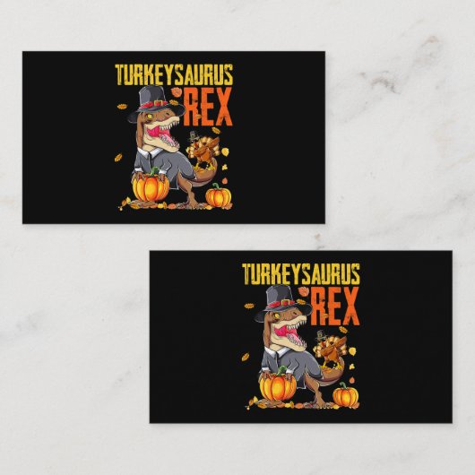 TurkeysaurusレックスダブトルコTRex恐竜サンクスシ 名刺 (正面/裏面)