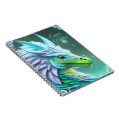 Türkiser Drache, fantasievolle Digital Art ノートブック (右側)