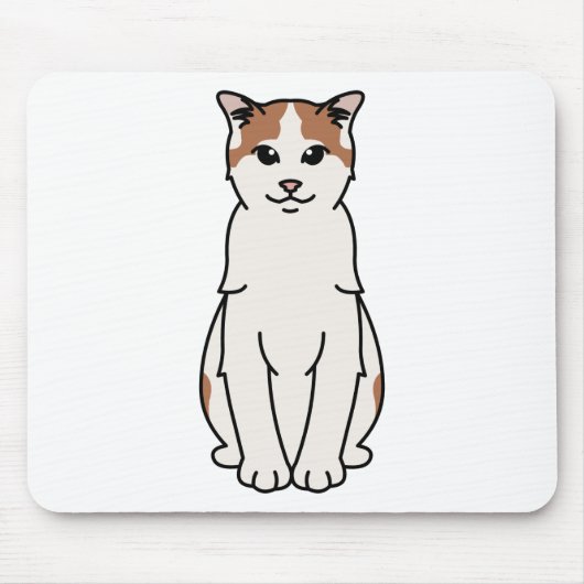 TurkishヴァンCat Cartoon マウスパッド (正面)