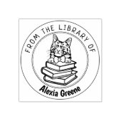 Turkish Angora Catの図書館から入手した本 ラバースタンプ (インプリント)