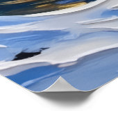 Turkish Angora Cat Christmas Boat Holiday ポスター (角)