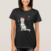 Turkish Angora Cat Christmas Lights Christmas Cat  Tシャツ (正面)